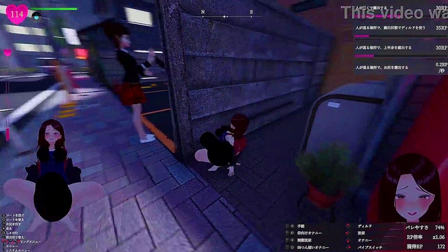 [Play video 009] A futanari with a penis in a swimsuit goes wild at a laundromat in the