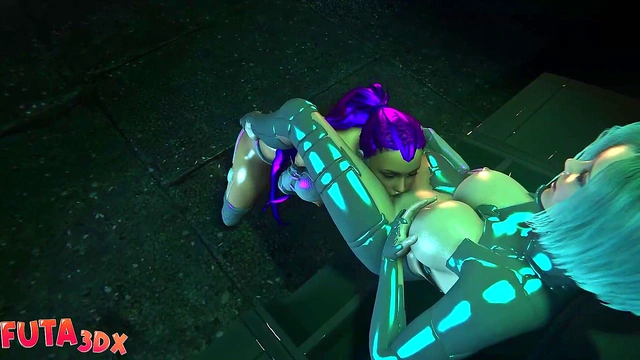 Futa3dx - Futanari Cyberpunk Big Tittied Babe Fucked By Her Big Dicked Friend