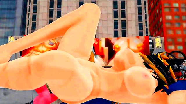 MMD damsel and futanari sing and dance