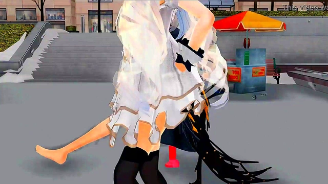 MMD damsel and futanari sing and dance