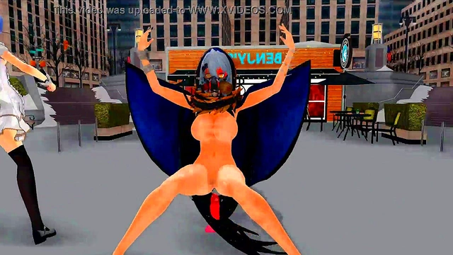 MMD damsel and futanari sing and dance