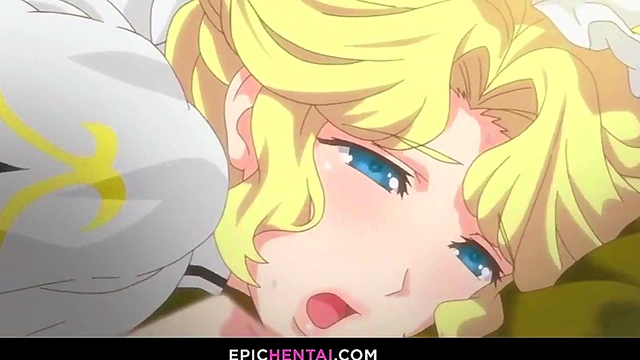 Blonde maid takes care of your needs - Hentai waifu character porn
