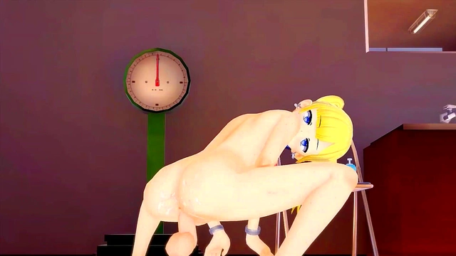 Preppy petite blonde anime cutie sucks and rides huge dick (Hentai) Koikatsu!