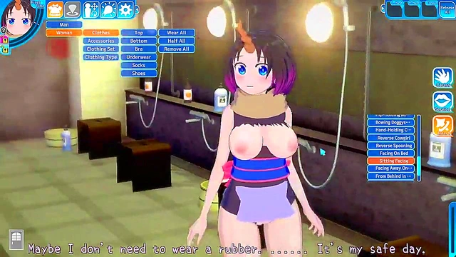Elma gets fucked by random guy in the public bath - Miss Kobayashi Dragon Maid Hentai