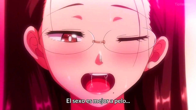 CUTE HENTAI WHORE WITH GLASSES FUCKS THE TEACHER AT