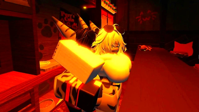 Shark Girl having a good time with uhhhh herself???