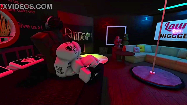 white slut couldn't get enough of this bull cock~ (roblox)