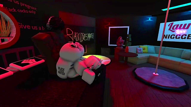 white slut couldn't get enough of this bull cock~ (roblox)