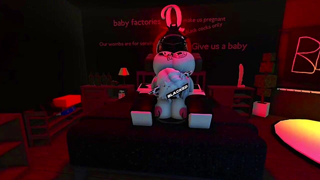 white slut couldn't get enough of this bull cock~ (roblox)