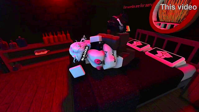 white slut couldn't get enough of this bull cock~ (roblox)