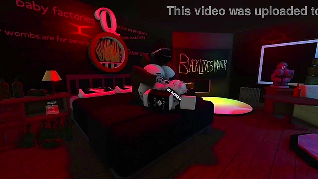 white slut couldn't get enough of this bull cock~ (roblox)