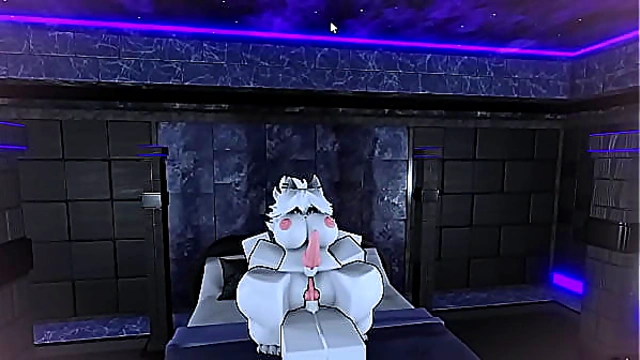 furry trans girl gets gooned in roblox studio