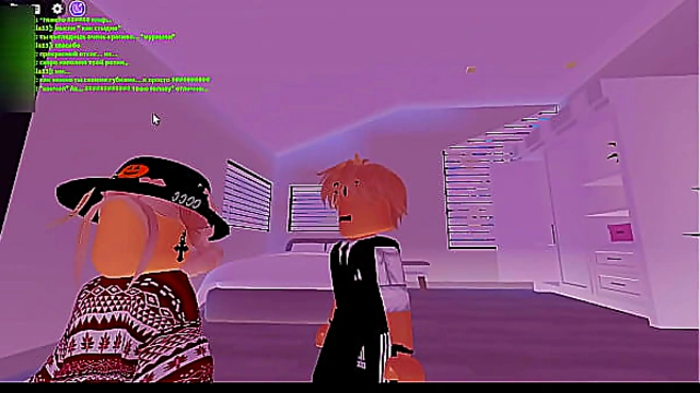 Girl in roblox'made a gentle blowjob at the first meeting