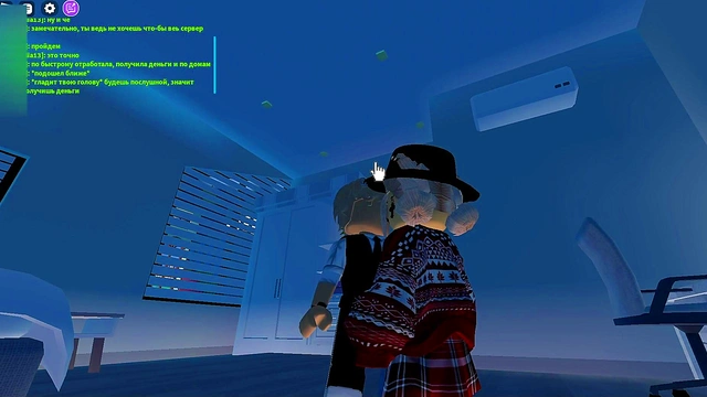 Girl in roblox'made a gentle blowjob at the first meeting