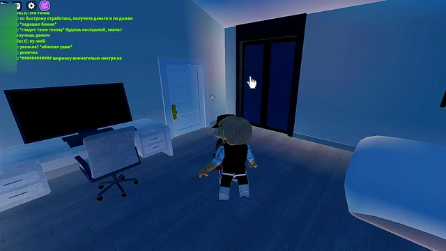 Girl in roblox'made a gentle blowjob at the first meeting