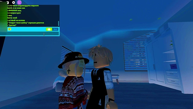 Girl in roblox'made a gentle blowjob at the first meeting