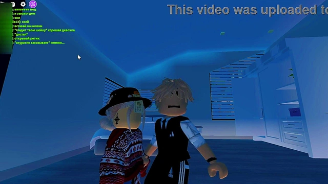 Girl in roblox'made a gentle blowjob at the first meeting
