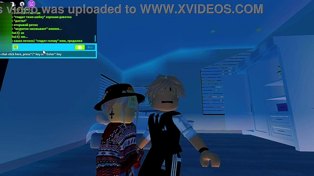 Girl in roblox'made a gentle blowjob at the first meeting