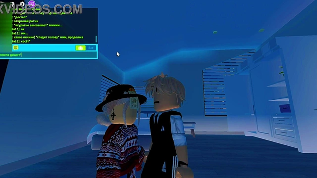 Girl in roblox'made a gentle blowjob at the first meeting