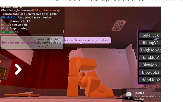 This guy fucked me hard until I was full (Roblox sex)