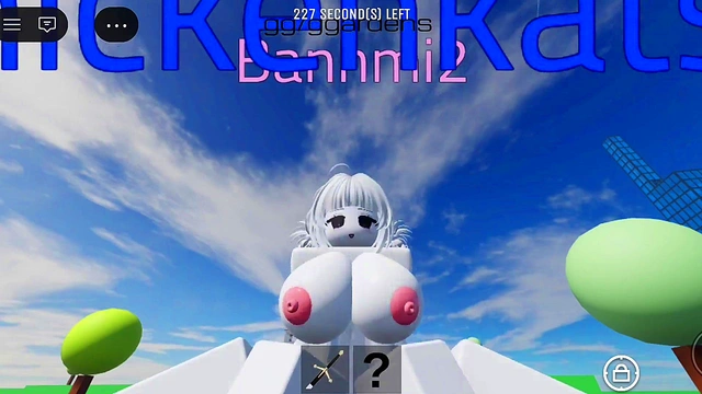 This cute girl wants to fuck with me (Roblox Cumbat)