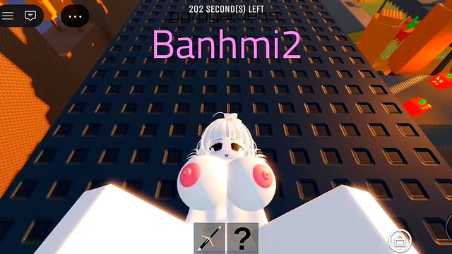 This cute girl wants to fuck with me (Roblox Cumbat)