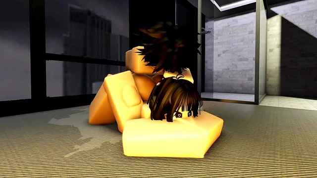 Having a quick fuck with my horny friend on Roblox