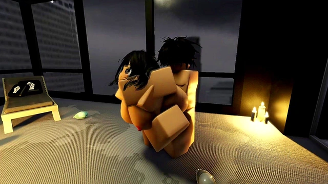 Having a quick fuck with my horny friend on Roblox