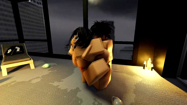 Having a quick fuck with my horny friend on Roblox