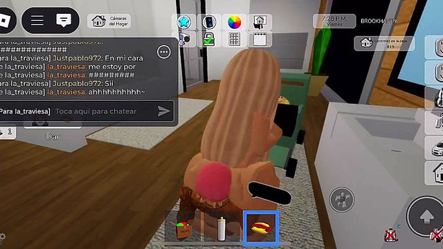 Bitch sucks my dick and I lick her ass in return on Roblox Brookhaven