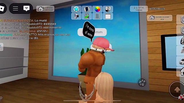 Bitch sucks my dick and I lick her ass in return on Roblox Brookhaven