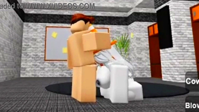 Slutty Roblox bunny girl sneaks in boy's locker room then gets fucked