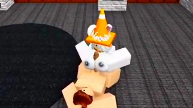 Slutty Roblox bunny girl sneaks in boy's locker room then gets fucked