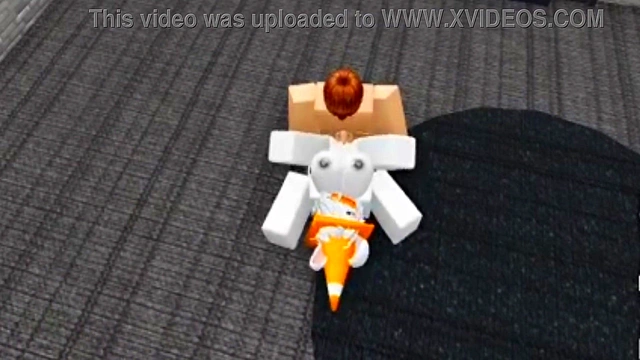 Slutty Roblox bunny girl sneaks in boy's locker room then gets fucked
