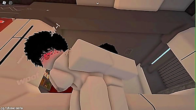 Naughty dog gets fucked and stuffed by a stranger on Roblox