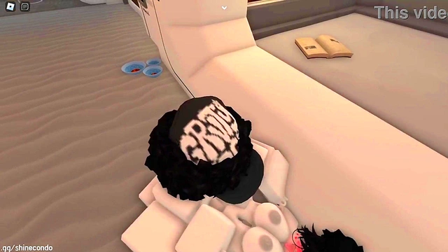 Naughty dog gets fucked and stuffed by a stranger on Roblox