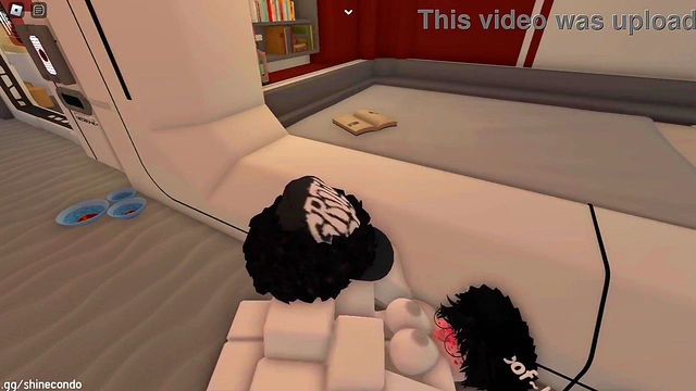 Naughty dog gets fucked and stuffed by a stranger on Roblox