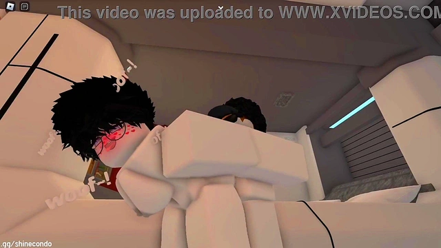 Naughty dog gets fucked and stuffed by a stranger on Roblox
