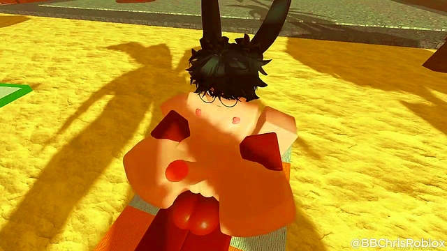 Black bull fucking femboy bunny in roblox (spanish sub)