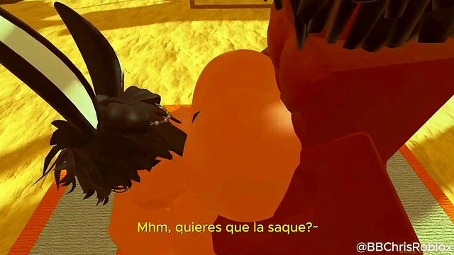 Black bull fucking femboy bunny in roblox (spanish sub)