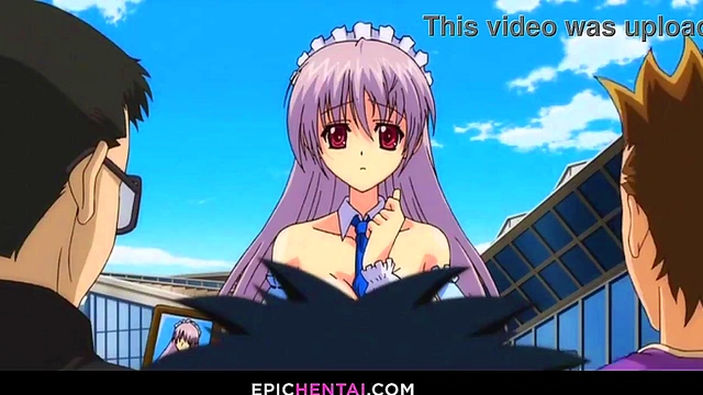 Cosplay cafe waitress needs more money - Hentai pros