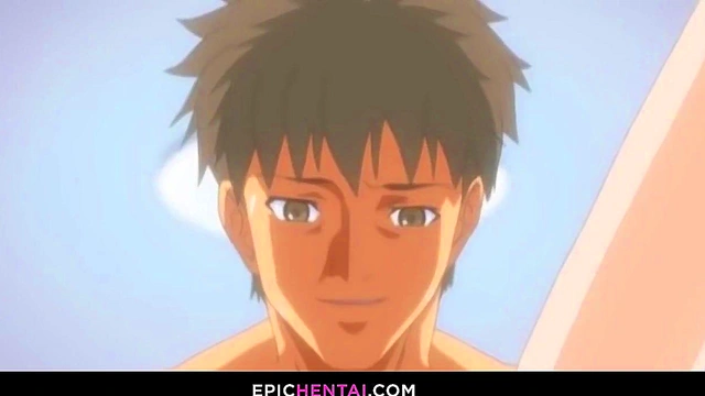 Koichi can't believe how hard he cums while watching Kimihiko seducing Kanako - hentai