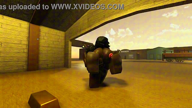 Fat Ass black bitch let me fuck people train ride (Roblox porn)