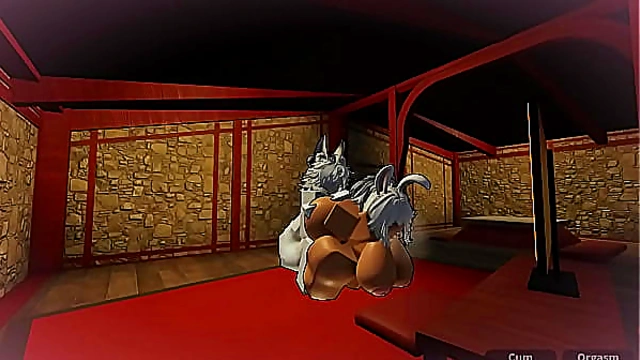 Bunny whore gets fucked in Roblox studio