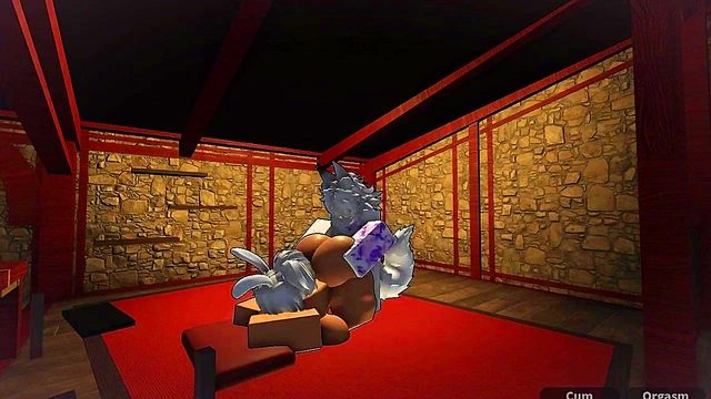 Bunny whore gets fucked in Roblox studio
