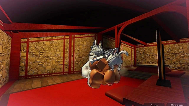 Bunny whore gets fucked in Roblox studio
