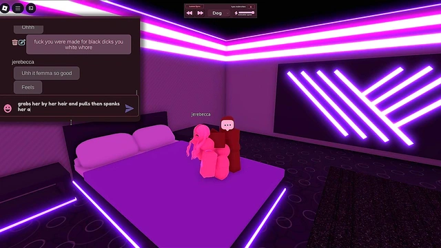 blonde girl cheated on bf with a black dick in roblox