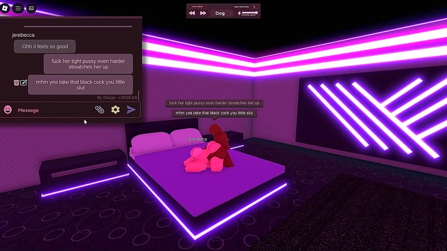 blonde girl cheated on bf with a black dick in roblox