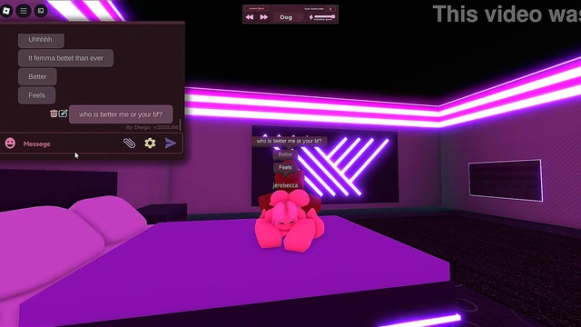 blonde girl cheated on bf with a black dick in roblox