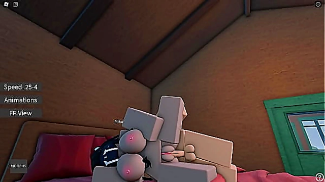 Fucking my wife in a cabin in Roblox